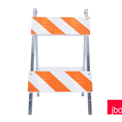 JBC BARTY28X24X2H Type 2 Barricade with High Intensity Sheeting, 8 x 24 in - Each