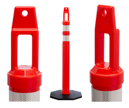 JBC D-TOP+3M_Diamond Delineator Post, Diamond, 2 Stripes, 3 in - Each