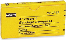 Honeywell North 020768 Offset Bandage Compress, Woven Fabric - 1/Unit
