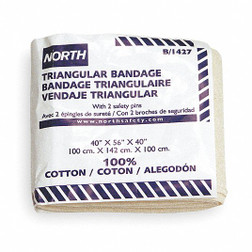 Honeywell 045009 Triangular Bandage, Cotton Cloth, White - Each