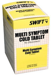 Honeywell 2108250 Multi-Symptom Cold Tablet - 125 Envelopes/Box