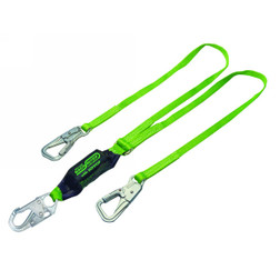 Honeywell Backbiter 8798B/6FTGN Cordura Web Shock-Absorbing Lanyard, 310 lb, 2 - Each