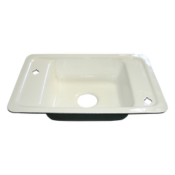 Haws 4110ADA White Enameled Iron Deck Sink