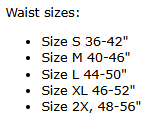sizes