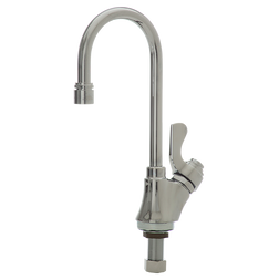 Haws 5452LF Polished Chrome Plated Brass Self Closing Gooseneck Sink Faucet