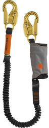 Skylotec L-0590-1,8 Orange/Black Polyamide/Polyester/Steel I-Version Single Leg Shock Absorbing Lanyard - Each