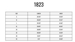 1823 vest size chart