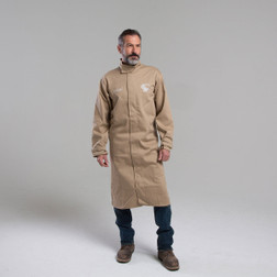 OEL AFW08-KCO Khaki 88/12 Premium Sateen Cotton Blend 8 Cal/cm2 Coat - Each