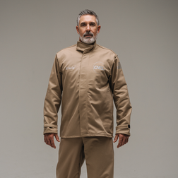 OEL AFW40FL-XJB 88/12 Premium Indura Cotton Blend 40 Cal/cm2 Standard Jacket and Bib Overall Kit with Switchgear Hood