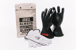 OEL IRG011K Rubber Class 0 Low Voltage Industrial Insulated Electrical Gloves Kit