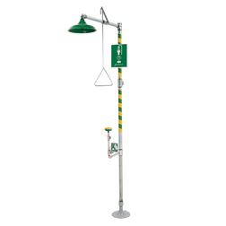 Haws AXION® MSR 8317 Floor Mount Combination Freeze Protected Shower & Eye/Face Wash Station