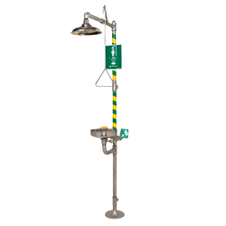 Haws AXION® MSR 8330 Floor Mount Combination Corrosion Resistant Shower & Eye/Face Wash Station