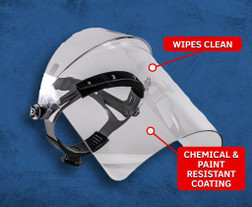 Oberon 128 Polycarbonate Clear FACE-FIT Basic Complete Chemical Resistant Face Shield