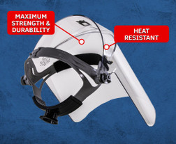 Oberon 128 Polycarbonate Clear FACE-FIT Basic Complete Chemical Resistant Face Shield