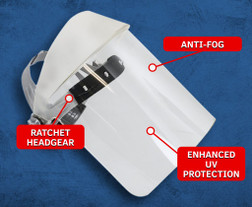 Oberon 171 Polycarbonate Clear FACE-FIT Basic Complete UV Absorbing Face Shield