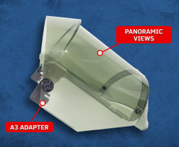 Oberon 21AGR30 Polycarbonate Clear Grey TCG Deluxe Arc Flash Face Shield