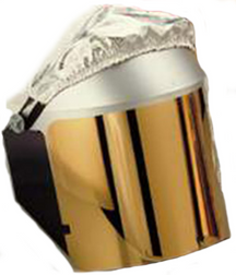 Oberon 3125B Polycarbonate Clear Gold FACE-FIT Heat Reflective Face Shield
