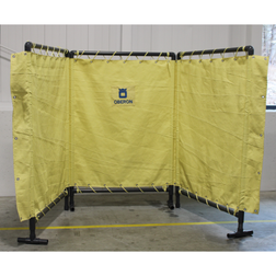 Oberon ARCBKT-40KA-CUBE ARC 4.5 x 6.5 ft 40 kA Yellow Arc Flash Curtain Cube
