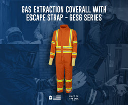 Oberon GES6-CVL-ES Kevlar Strap GES6 Gas Extraction Coverall with Escape Strap