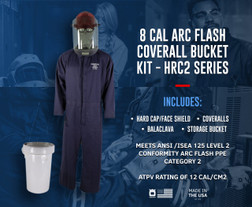 Oberon HRC2-BKT-NB Navy Blue Treated Cotton HRC2 Arc Flash Bucket Kit