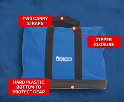 Oberon KITBAG Blue Zipper 25 x 18 x 10 in Storage Bag