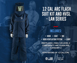 Oberon LAN2STB Navy Blue LAN Arc Flash Suit Set
