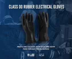 Oberon RG-B-10 Rubber Black Electrical Gloves