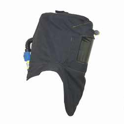 Oberon TCG100-C One Size Fits All Aramid Fiber/Polycarbonate Face Shield Black TCG Ultralight Flame Resistant Arc Flash Hood