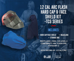 Oberon TCG12KIT TCG One Size Fits All Durable Polycarbonate Face Shield Arc Flash Face Shield Kit