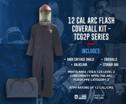 Oberon TCG2P-CKE-NB Navy Blue Fabric TCG2P Arc Flash Suit Kit