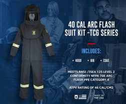 Oberon TCG4B Black Aramid Fiber TCG Arc Flash Suit Set