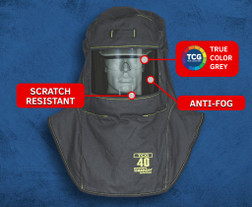 Oberon TCG4B-ES Black Aramid Fiber/Kevlar Strap TCG Arc Flash Suit Set with Escape Strap