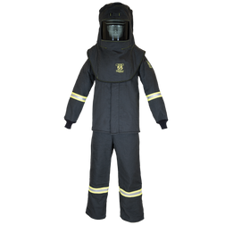 Oberon TCG55B-ESL Black Aramid Fiber/Kevlar Strap TCG Deluxe Arc Flash Suit Kit with Escape Strap