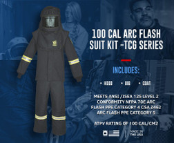Oberon TCG6B Black Aramid Fiber TCG Arc Flash Suit Set