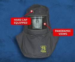 Oberon TCG75-C One Size Fits All Aramid Fiber Black TCG Ultralight Arc Flash Hood