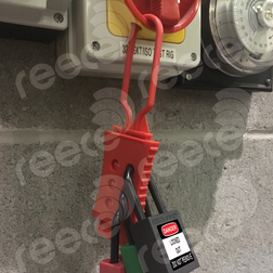 Reece MLH7 6 Padlocks Nylon Red Flexible Non-Conductive Lockout Hasp - Each