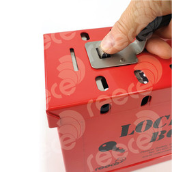Reece RGL12 12 Padlocks Red Portable Group Lockout Box - Each