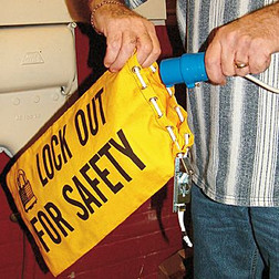 Reece YSLB1 250 mm x 460 mm Yellow Safety Lockout Bag - Each