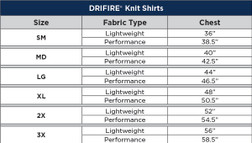 Sizing Chart