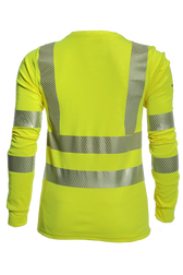 NSA DRIFIRE TEEY2LSC3W-_ _ 11 Cal Dual Hazard Knit Hi-Vis Fluorescent Yellow T-Shirt - 1-Pack