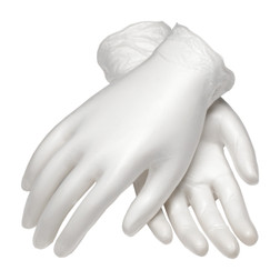 PIP CleanTeam 100-2824 Clear Vinyl Rolled Single Use Cleanroom Critical Environment Gloves