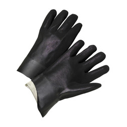 PIP 1017RF Straight Large Black PVC Chemical Resistant Gloves