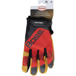PIP Boss Leather 120-ML1350T Slip-on Red Pigskin Leather Uncoated Mechanical High Performance Gloves