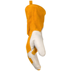 PIP Caiman 1434 Gold Top Grain Cowhide Leather Gauntlet Hand Protect Welding Gloves