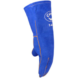 PIP Caiman 1440 Gauntlet Large Blue Split Cowhide Leather Hand Protect Welding Gloves