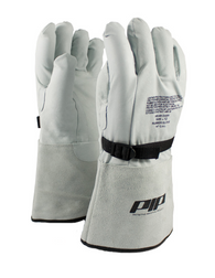 PIP 148-6000 Natural Top Grain Goatskin Leather 14 in Electrical Gloves Protector
