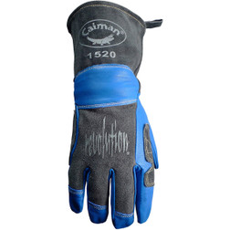 PIP Caiman 1520 Gauntlet Large Blue Goat Grain Leather Hand Protect Welding Gloves