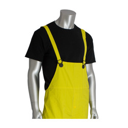 PIP Base35 201-350B Yellow PVC/Polyester Premium Rain Bib Overall