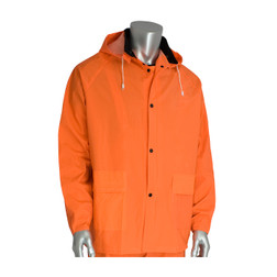 PIP Base35 201-360 Hi-Vis Orange PVC/Polyester Premium 3-Piece Rain Suit