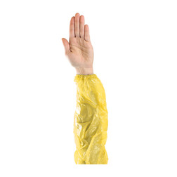 PIP 2418PEY 18 in Yellow Polyethylene Single Use Disposable Sleeve